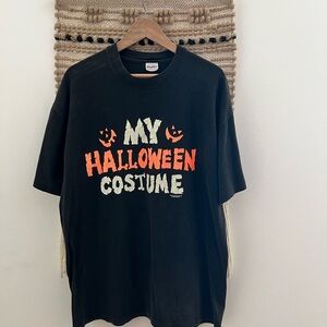 Vintage “My Halloween Costume” T-Shirt - Black and Orange Single Stitch